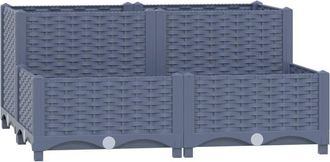 vidaXL Arriate polipropileno 80x80x38 cm Vidaxl