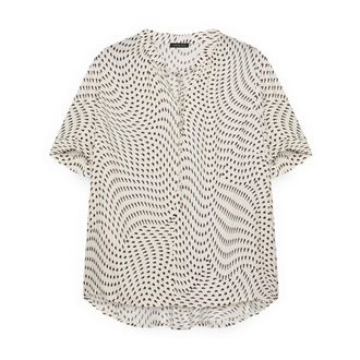 Fiorella Rubino Blusa con stampa in viscosa - - Blouses & Shirts - Donna - Marrone - 8XL