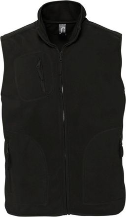 SOLS Noorwegen Unisex Anti-Pill Fleece Bodywarmer / Gilet (Zwart)