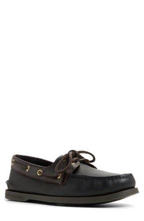 Sperry Top-Sider Authentic Original 2-Eye Boat Shoe in Black/Brown at Nordstrom Rack, Size 7