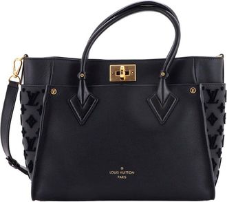 Louis Vuitton Black Monogram Tuffetage Leather On My Side Mm (Authentic Pre- Loved)