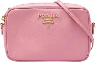 Prada Pre-owned Saffiano Crossbody Bag - Dames - Vintage Schoudertas - Roze - ONE Size - Leer - Vintage