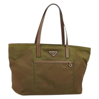 Prada Pre-owned Tote Bags, female, Green, Size: ONE SIZE Pre-owned Tote Bag