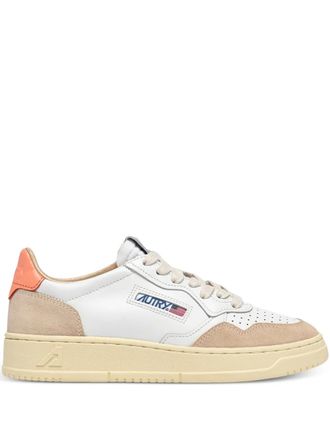 Autry leather lace-up sneakers - women - Calf Leather/Calf Suede/Calf Leather/Rubber - 37 - White