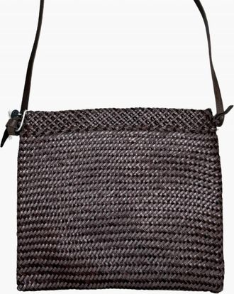 Dragon Diffusion Womens Sacoche Crossbody Bag In Dark Brown/grey