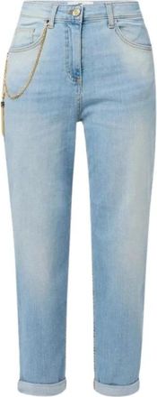 Elisabetta Franchi Cropped Jeans - Dames - Cropped Jeans - Blauw - W28 - Katoen - Jeans