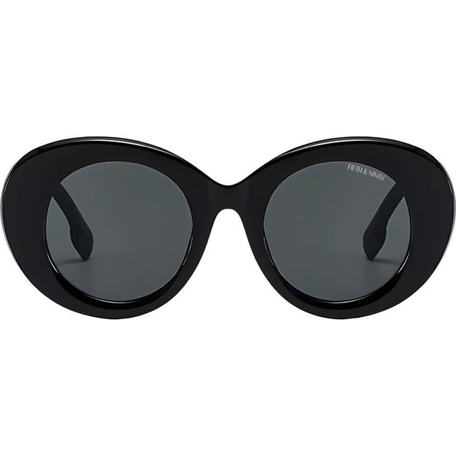 Molly 50mm Polarized Round Sunglasses in Black/Black at Nordstrom