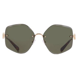 Tory Burch Miller Dark Green Irregular Ladies Sunglasses TY6111 334371 58