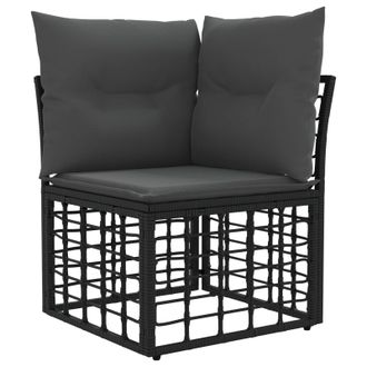 vidaXL Unidad De Sof&aacute; Modular De Esquina Exterior Negro Vidaxl