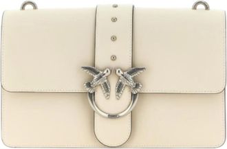 Pinko Pinko, Tassen, Dames, Beige, ONE Size, Katoen, Love Bag One
