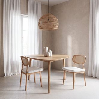 Maisons du monde L&aacute;mpara de techo de mimbre trenzado D.60 cm