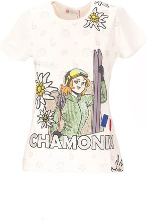 Braccialini Chamonix T-shirt - Dames - T-shirts - Wit - S/M - Katoen - Tops