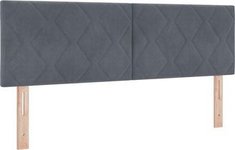 vidaXL Box Spring Bed with Mattress Dark Grey 80x200 cm Velvet Vidaxl
