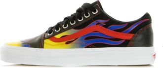 Vans Racer Lage Schoen in Zwart/Rood - Heren - Sneakers - Veelkleurig - 46 EU - Schoenen