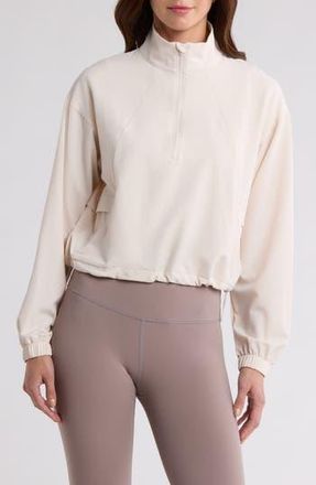 90 Degree by Reflex Andrea Mini Seersucker Crop Pullover in Crystal Gray at Nordstrom Rack, Size X-Large
