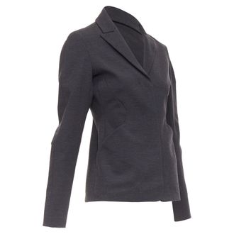 Jil Sander wool curved sleeve hourglass blazer