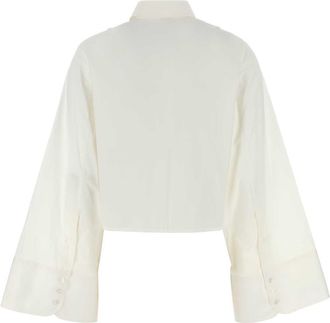 Maison Margiela Womens White Poplin Shirt - Light Grey Cotton - Size EU 38 (Womens)