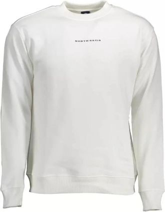 North Sails Wit Katoenen Sweatshirt met Print - Heren - Sweatshirts - Wit - XL - Katoen - Hoodies & sweatvesten