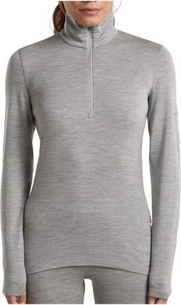 Icebreaker 260 Tech L/S Half Zip Merinounterw&auml;sche f&uuml;r Damen | grau