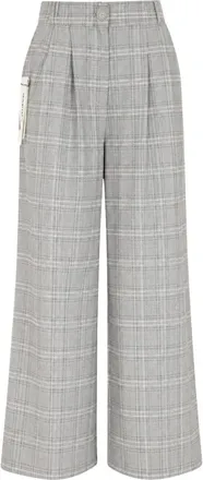 Mar De Margaritas Broeken, Dames, Grijs, M, Polyester, Grace Wijde Broek