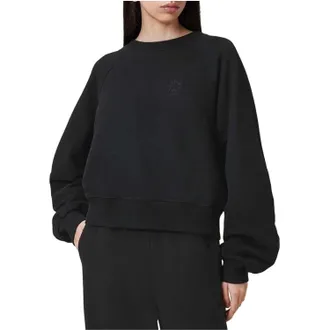 AllSaints AllSaints Dani Haven Sweater Womens Black 100% Cotton Balloon Sleeve UPS982