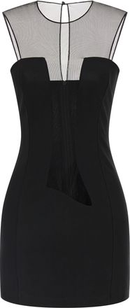 Nensi Dojaka Tulle Insert Dress