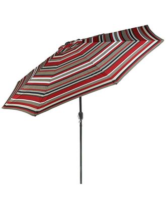 Sunnydaze 9 Outdoor Aluminum Patio Umbrella W/ Push Button Tilt