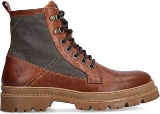 Canada Snow Cognac Leren Veterlaarzen - Heren - Veterlaarzen - Bruin - 43 EU - Leer - Schoenen