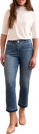 Tribal Sophia Curvy Micro Flare Jeans In True Vintage