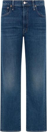 Mother Blue Straight Mid Rise Jeans
