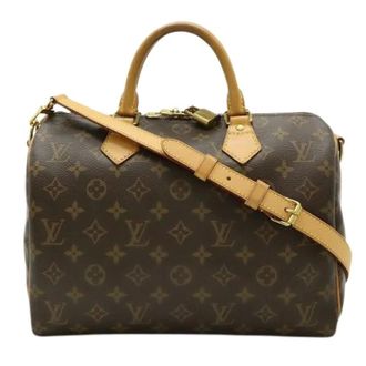 Louis Vuitton Pre-owned Monogram Speedy Bandouliere 30 Handbag - Dames - Pre-owned - Bruin - Maat: ONE Size Taf