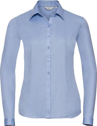 Russell Athletic Russell Collection Shirt met lange mouwen in visgraatmotief voor dames/dames (Lichtblauw)