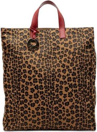 Fendi Pre-owned Tote Bags, female, Brown, Size: ONE SIZE Pre-owned Printed Canvas Tote