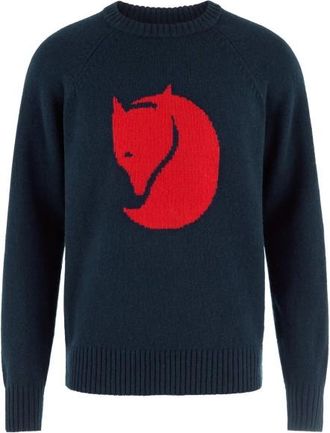 Fj&auml;llr&auml;ven Logo Knit Sweater Wollpullover f&uuml;r Herren | blau