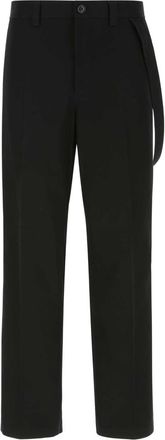 Burberry Black Cotton Wide Leg Pant