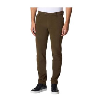 Brooks Brothers Chinos de Algod&oacute;n El&aacute;stico Cepillado de Corte Entallado - Trousers - Hombre - Verde - W36