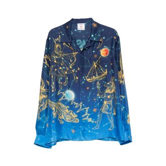 Casablanca Astro Shirt - male - Casablanca - Casual Shirts - Blue - M - Shirts