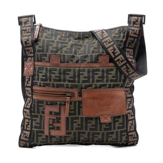 Fendi Pre-owned Shoulder Bags, female, Brown, Size: ONE SIZE Pre-owned Printed Shoulder Bag