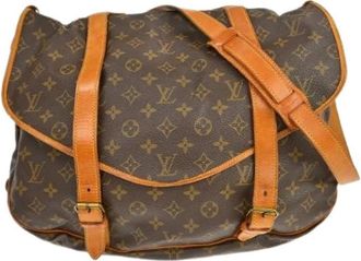 Louis Vuitton Pre-owned Cross Body Bags, female, Brown, Size: ONE SIZE Pre-owned Saumur Handbag