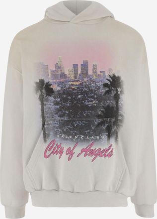 Balenciaga White City Of Angels Cotton Sweatshirt
