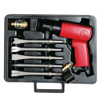 Trade Shop Trade Shop Traesio - Scalpellatore Ad Aria Martelletto Pneumatico Completo Di 5 Scalpelli Demolitore