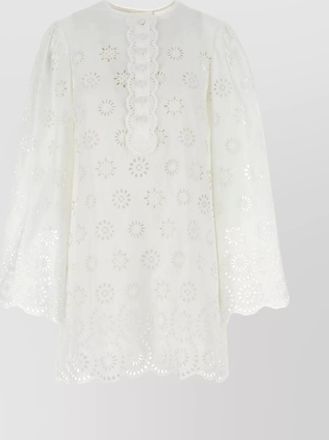 Chlo&eacute; cotton broderie anglaise mini dress