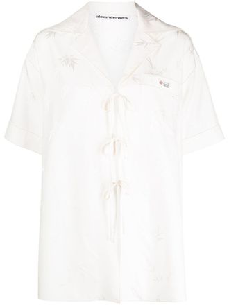 Alexander Wang Shorts con motivo jacquard - Bianco