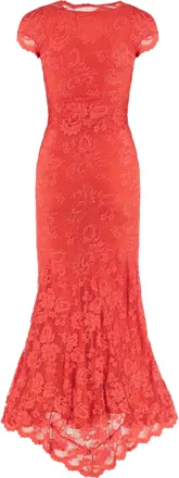 Balensi Womens Strapless Red Lace Dress Polyamide