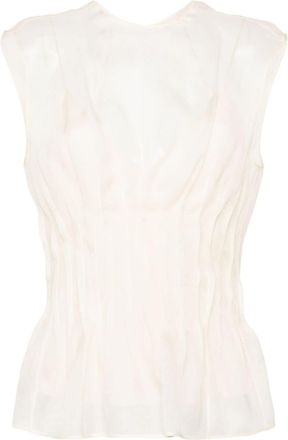 Khaite Westin semi-sheer silk blouse - women - Silk/Silk - 6 - Neutrals