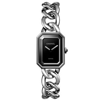 Chanel Premi&egrave;re Gourmette Quartz Horloge - Dames - Horloges - Zwart - ONE Size - Accessoires