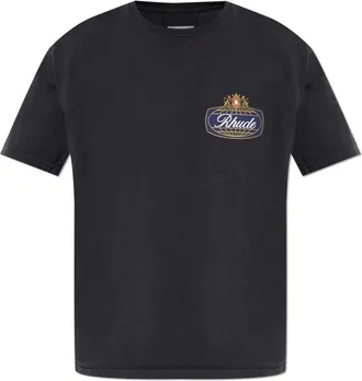 Rhude Tops, Heren, Zwart, 2Xl, Katoen, Printed T-Shirt