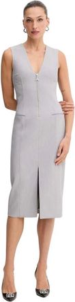 Patrizia Pepe Vestido Midi - Dresses - Mujer - Gris - S