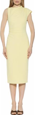 Alexia Admor Vaila Midi Sheath Dress in Butter Yellow at Nordstrom Rack, Size X-Small