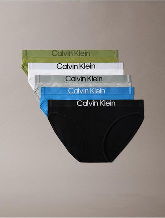 Calvin Klein Womens Maximum Cotton 5-Pack Bikini - Multi - XL